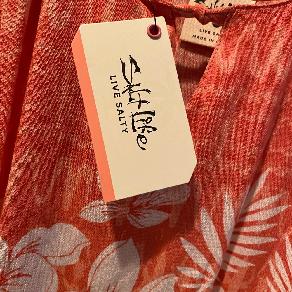 Salt Life Women's Coral Tropical Print Tank Top/Cami NWT - Picture 3 of 3
